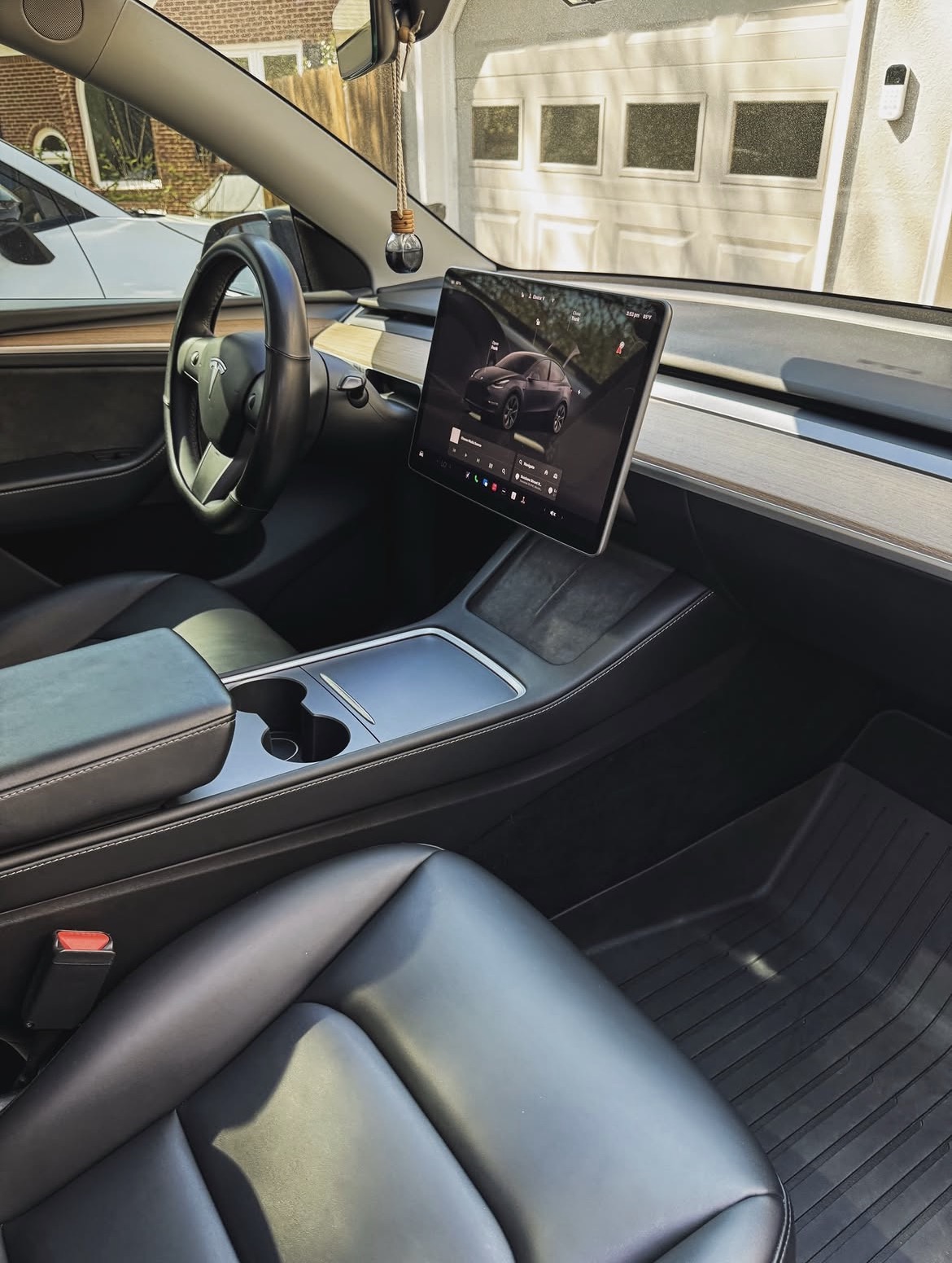 Tesla interior, console and dash